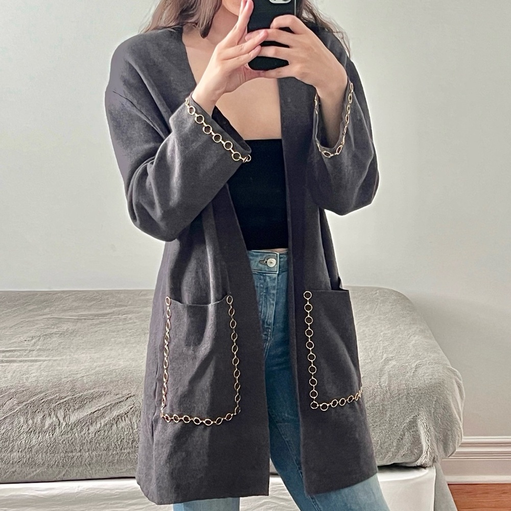 Zara knit sweater with Chain Detail